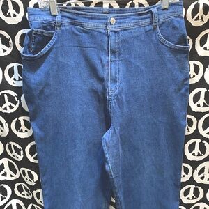 ELLEN TRACY COMPANY HIGH RISE DENIM BLUE JEANS SZ 14